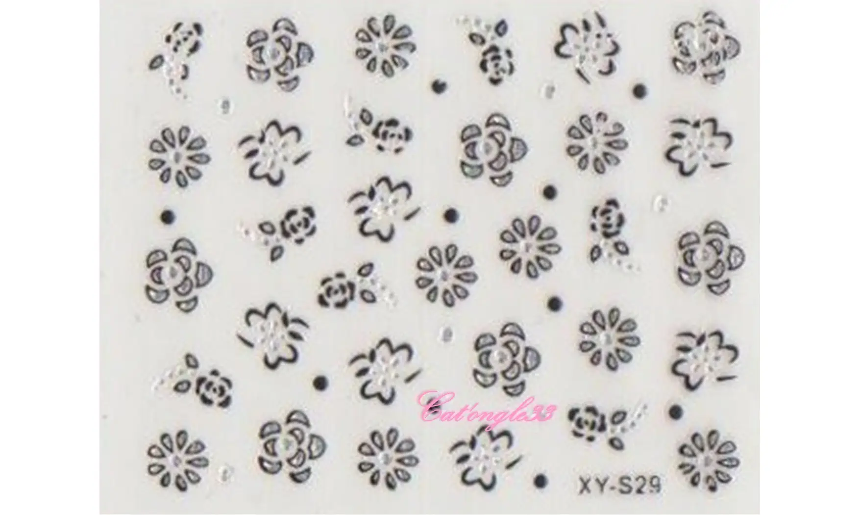 Stickers noir/argent XY-S29
