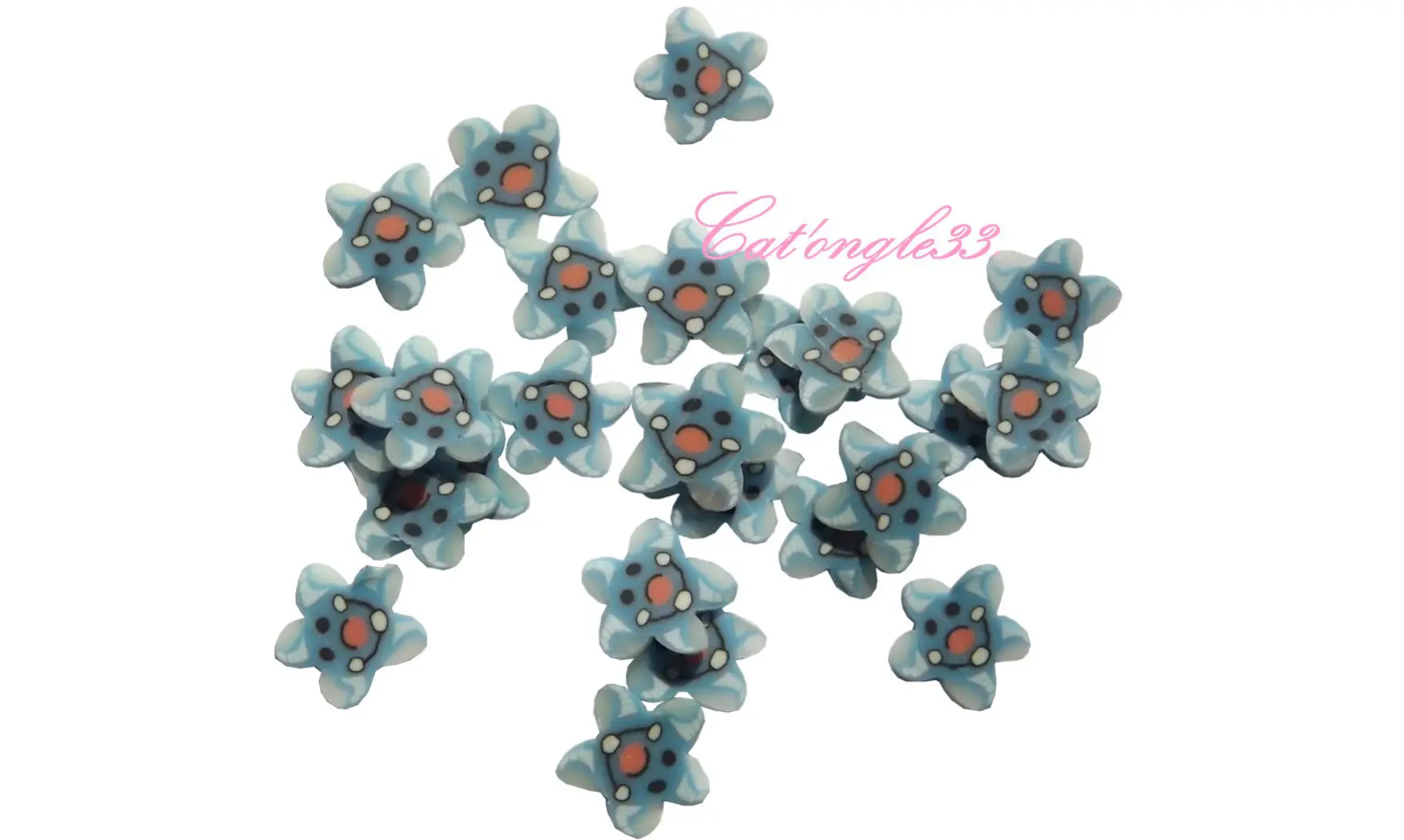 Sachet de fimo étoile de mer bleu