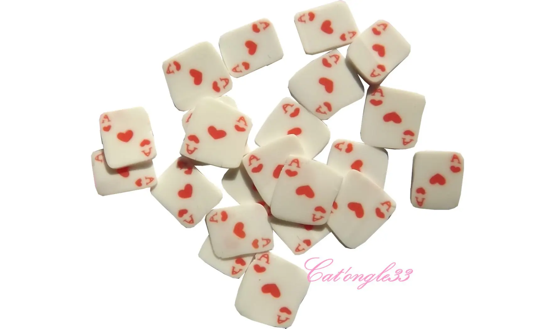Sachet de fimo divers as de coeur