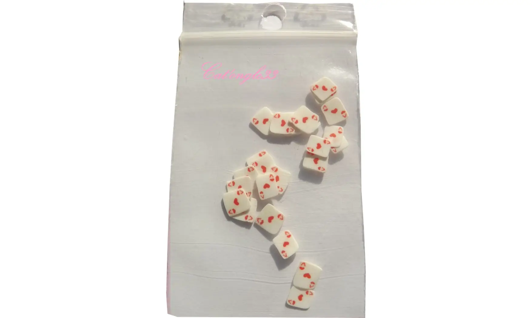 Sachet de fimo divers as de coeur