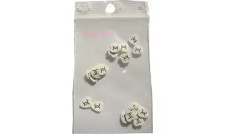 Sachet de fimo divers CC coeur blanc