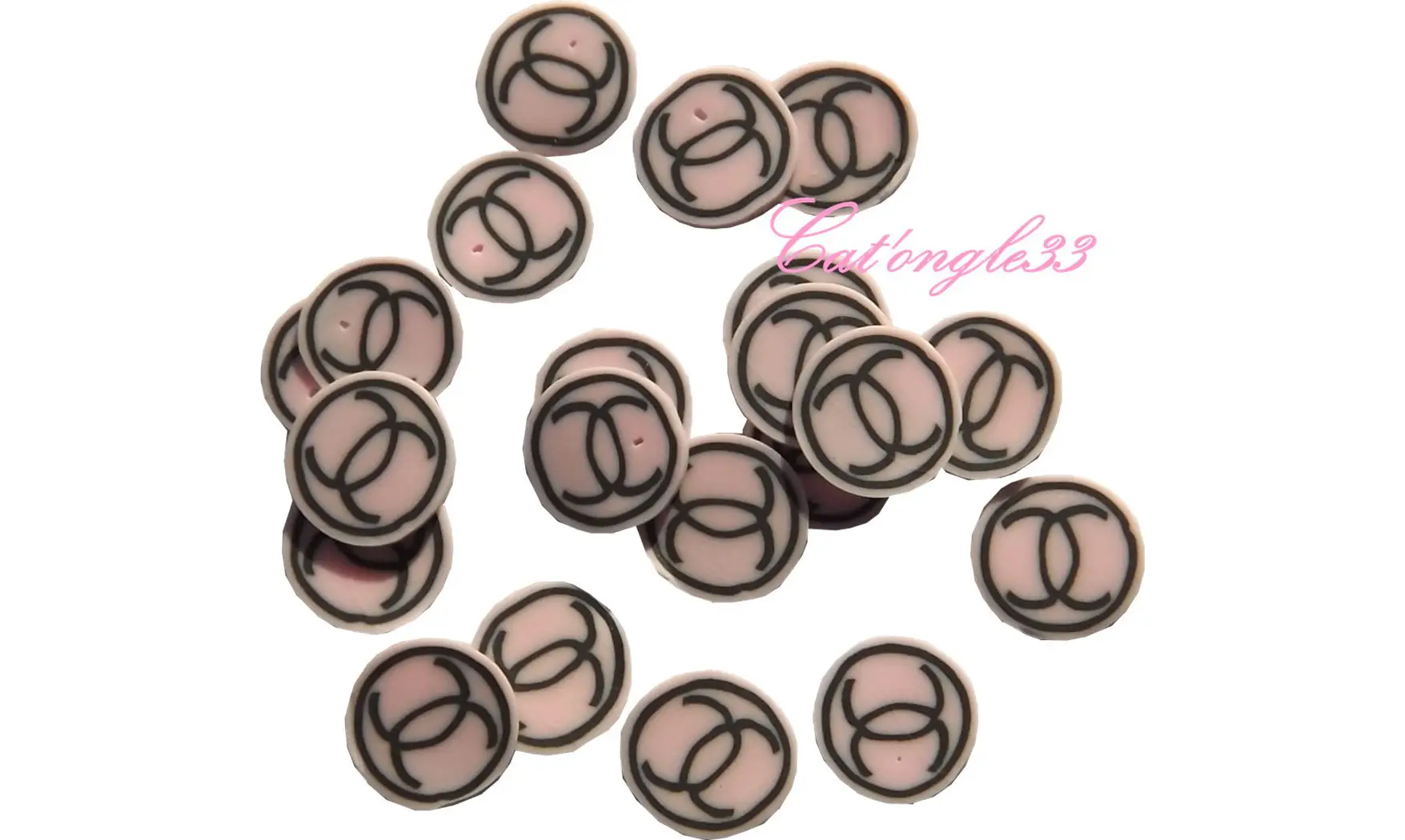Sachet de fimo divers CC rose clair
