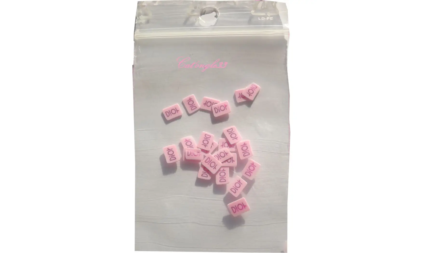 Sachet de fimo divers D rose