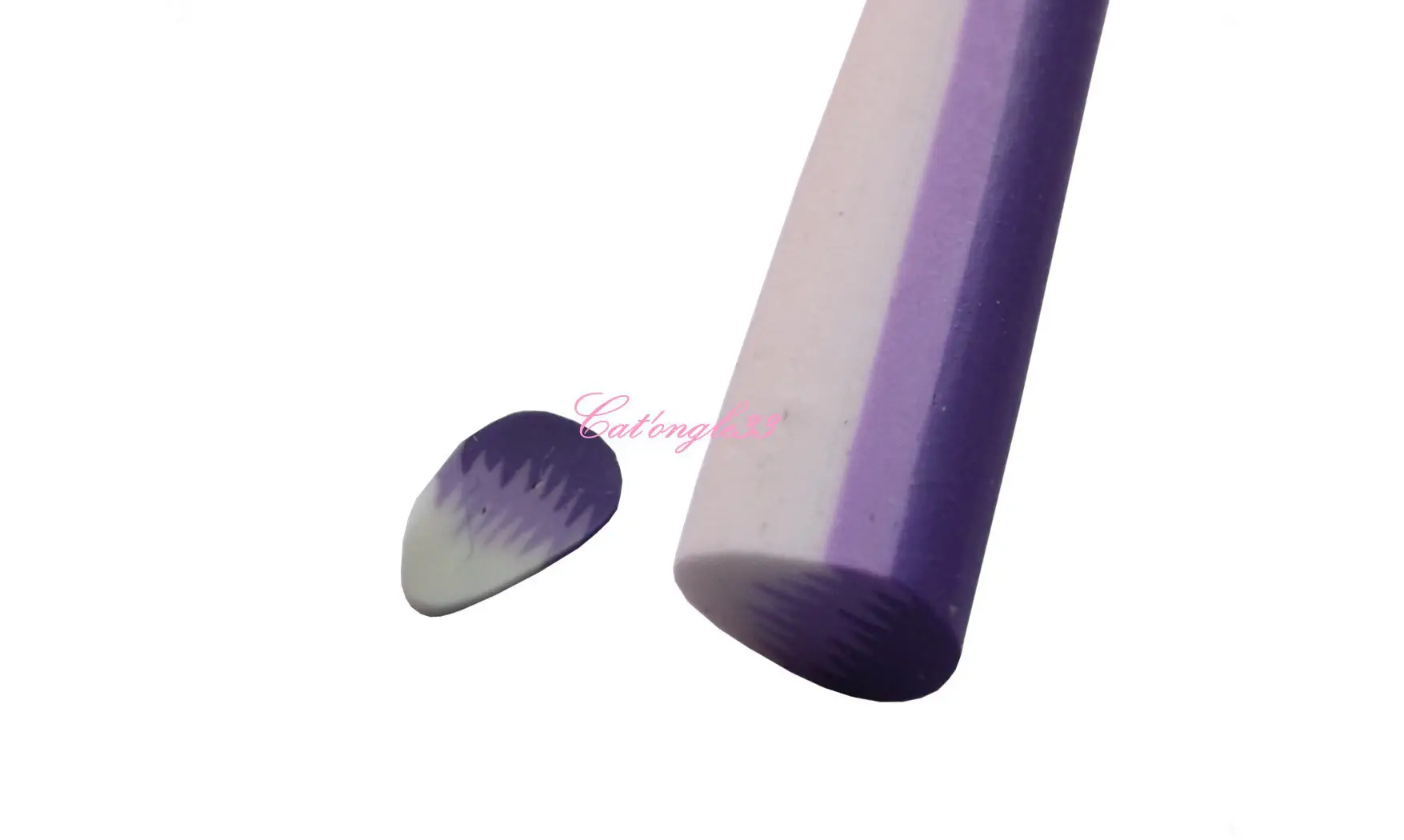 Baton fimo plume violette