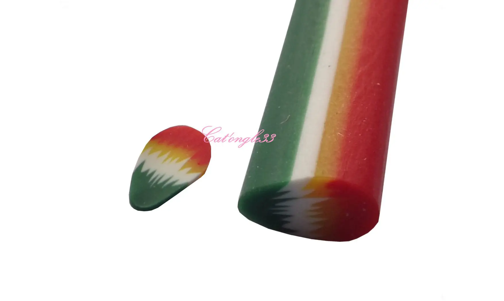 Baton fimo plume multicouleurs