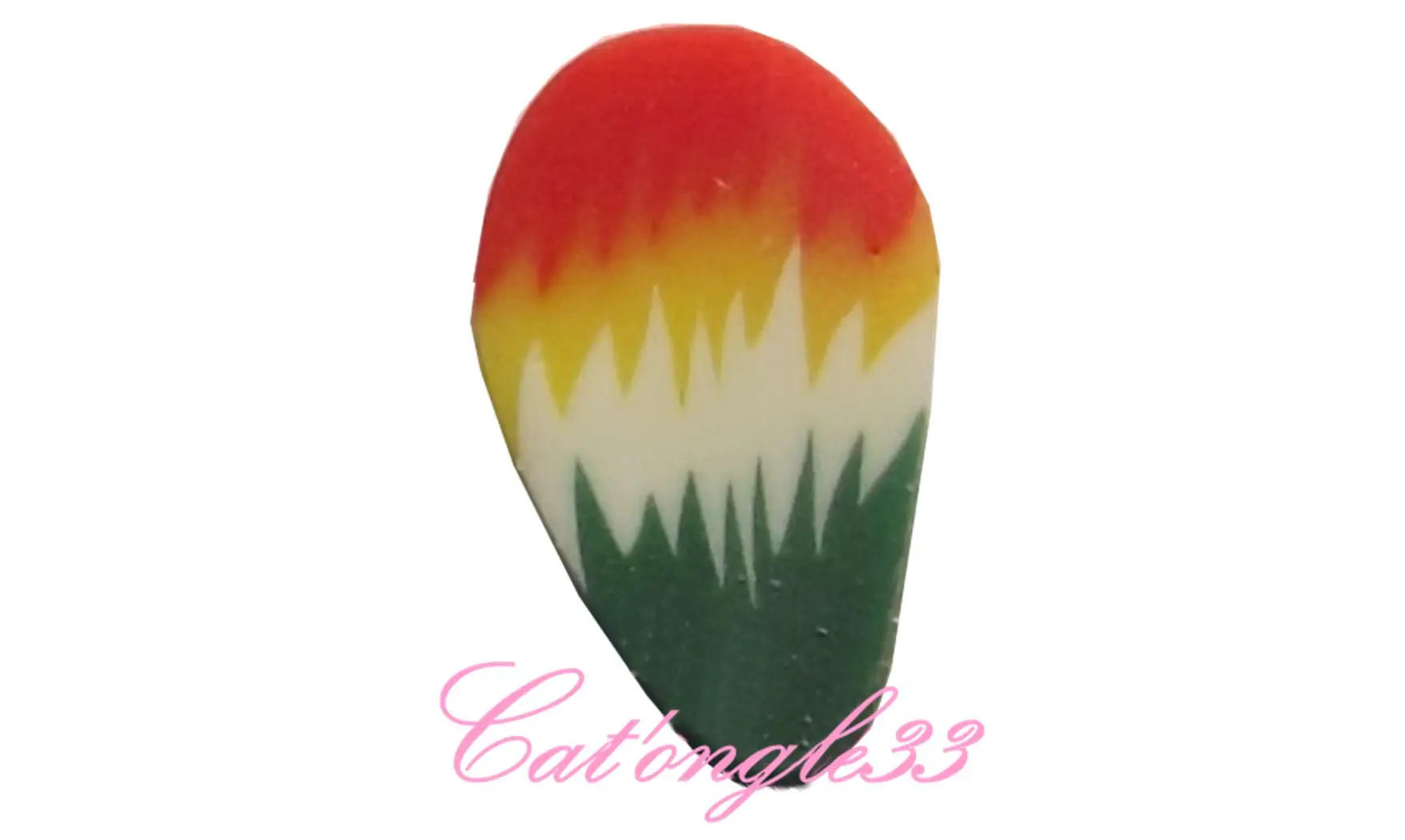Baton fimo plume multicouleurs