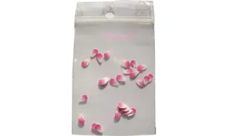 Sachet de fimo plume rose