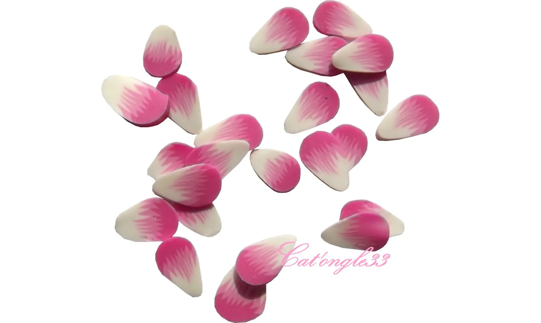 Sachet de fimo plume rose