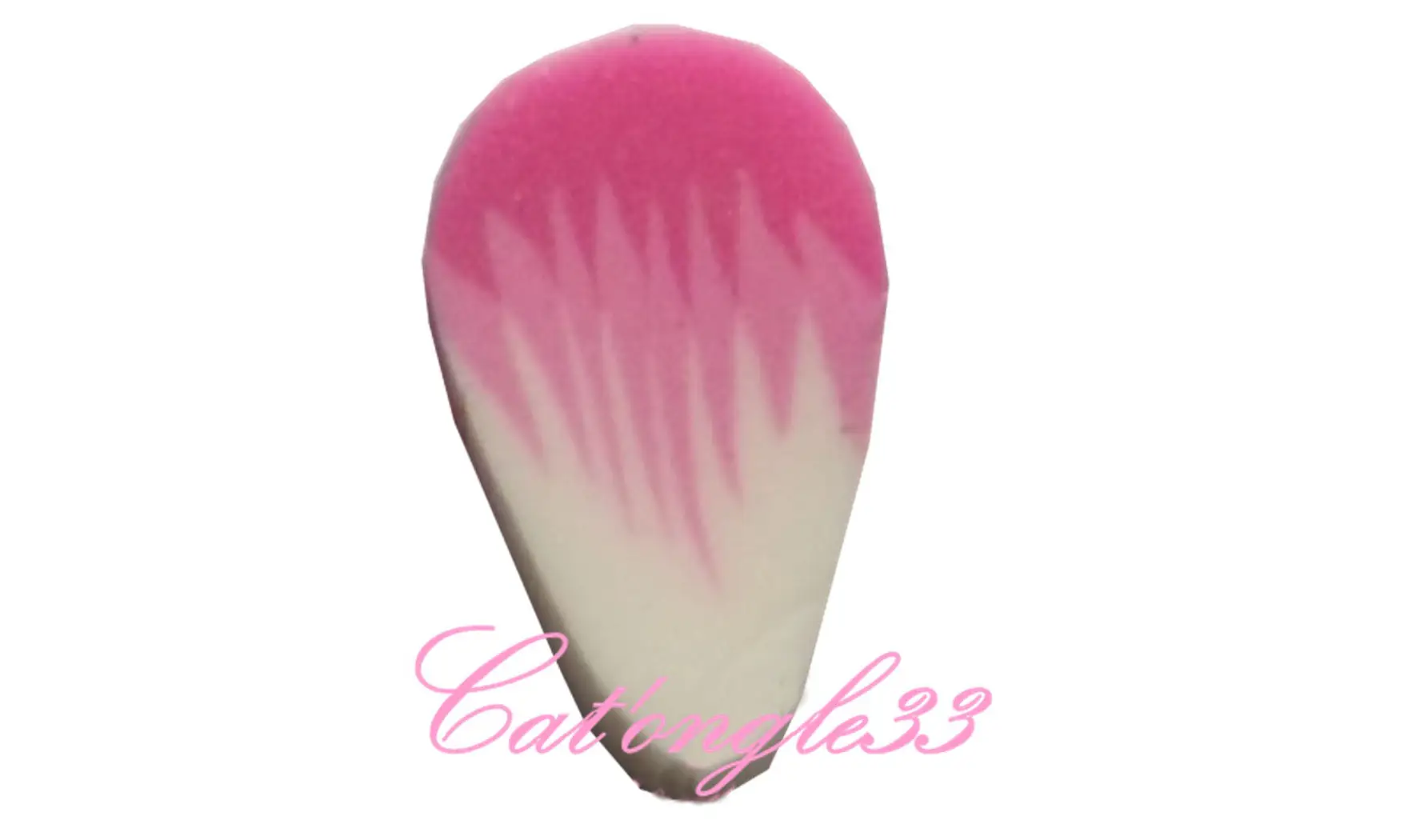 Sachet de fimo plume rose