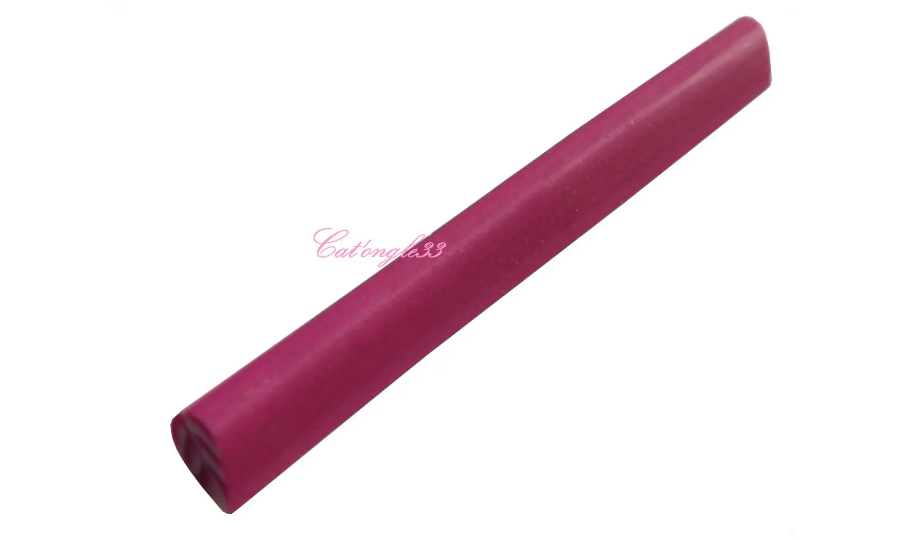 Baton fimo plume rose blanche