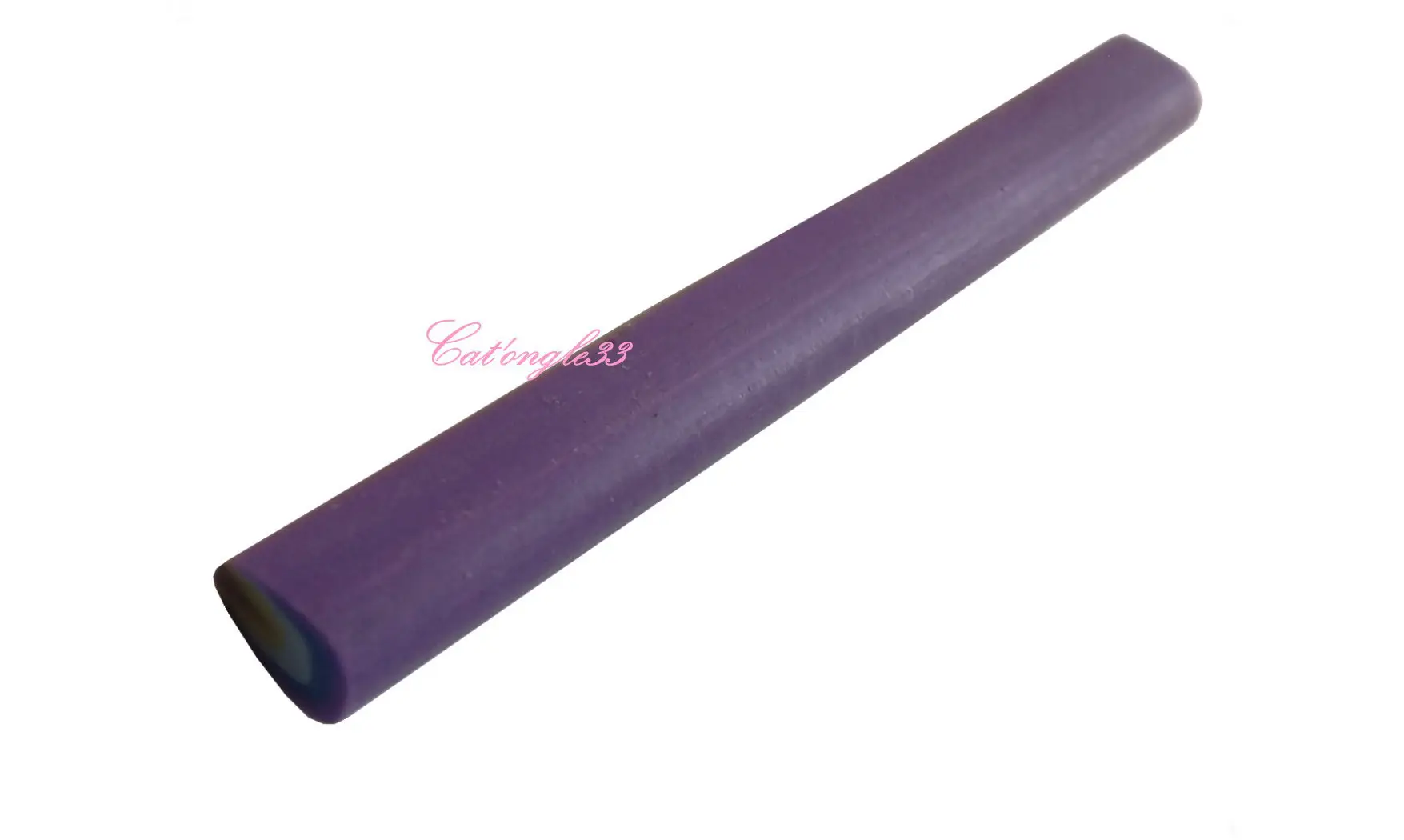 Baton fimo plume violette multicouleur