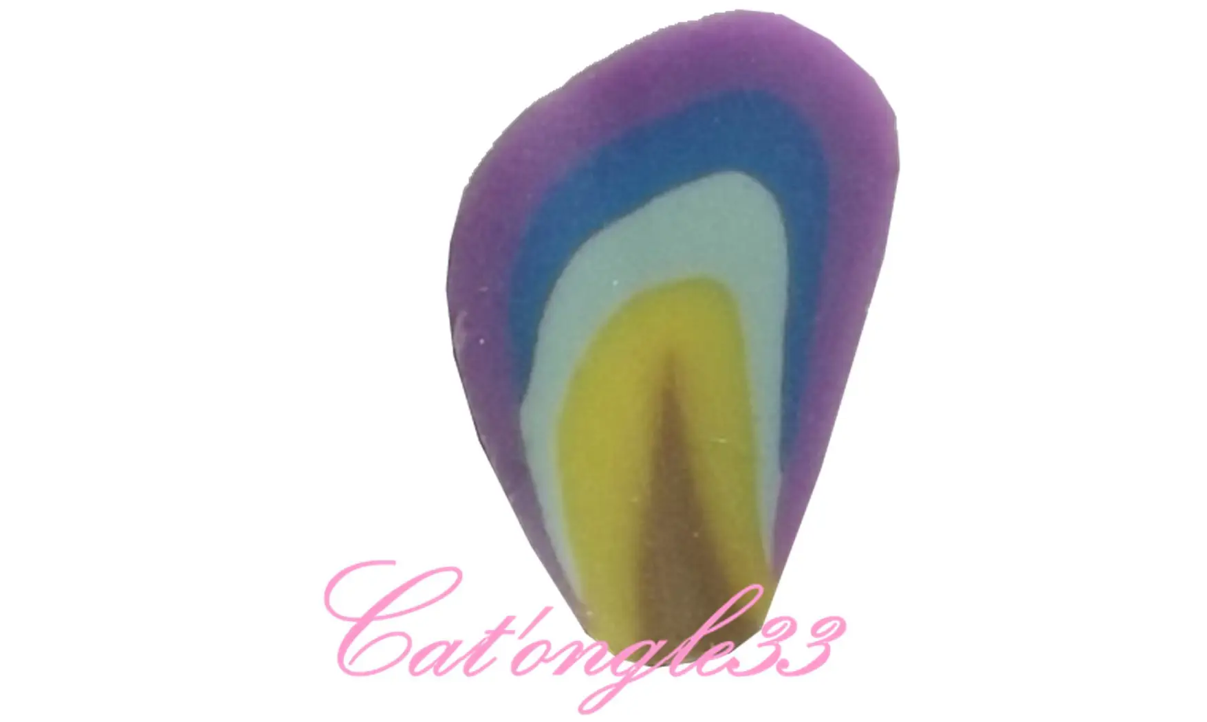 Sachet de fimo plume violette multicoule