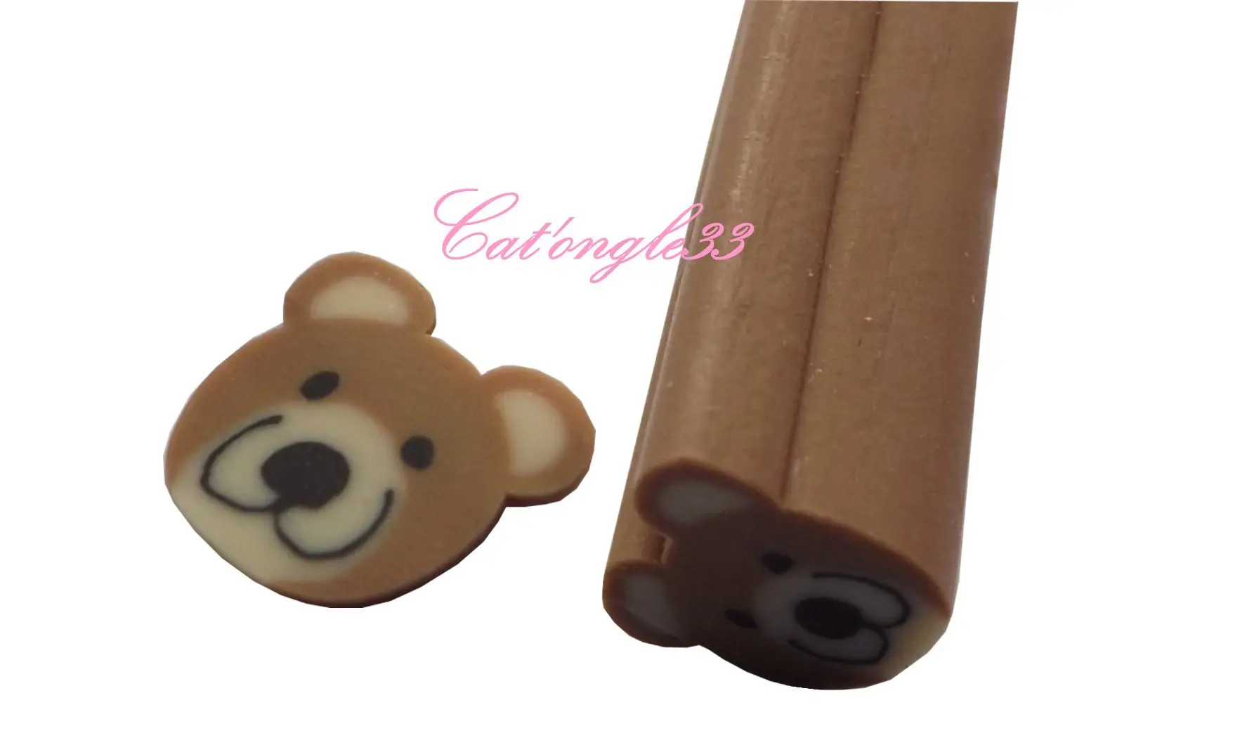 Baton fimo ourson marron