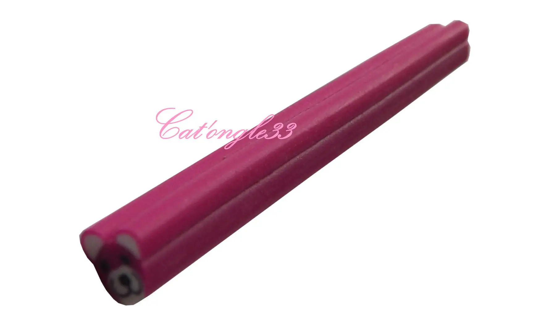 Baton fimo ourson fuchsia