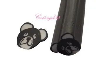 Baton fimo ourson noir