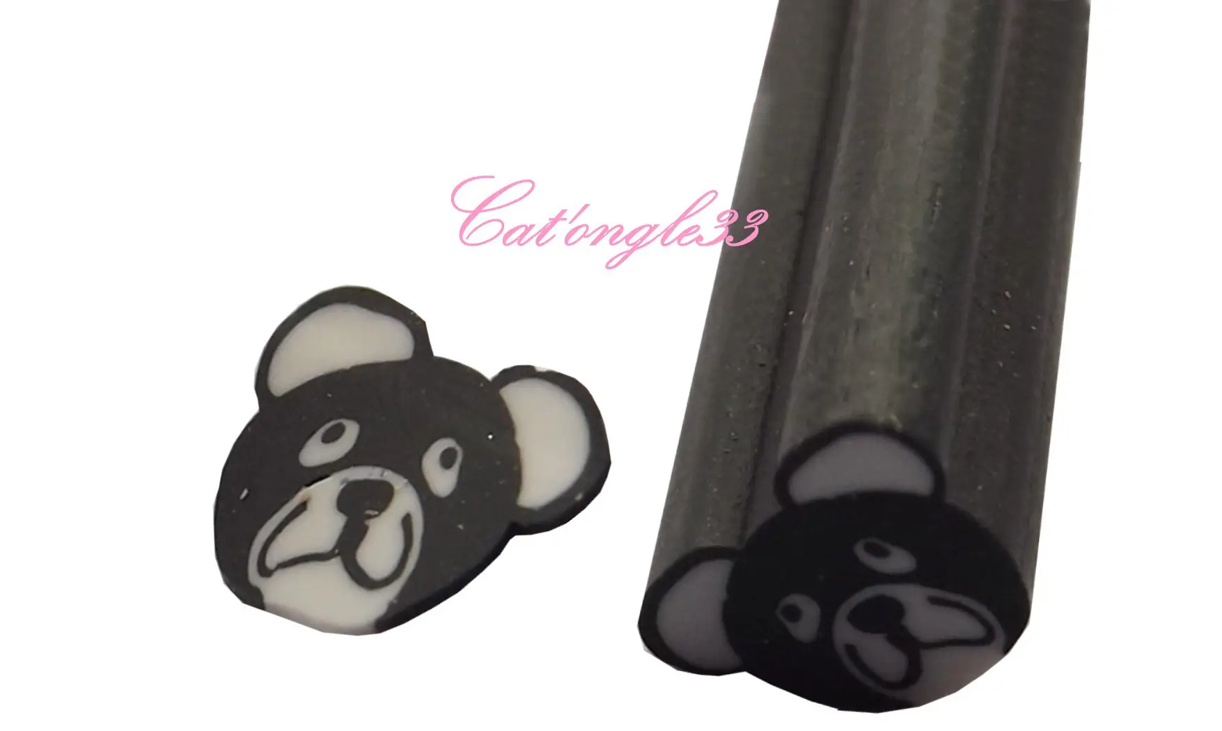 Baton fimo ourson noir