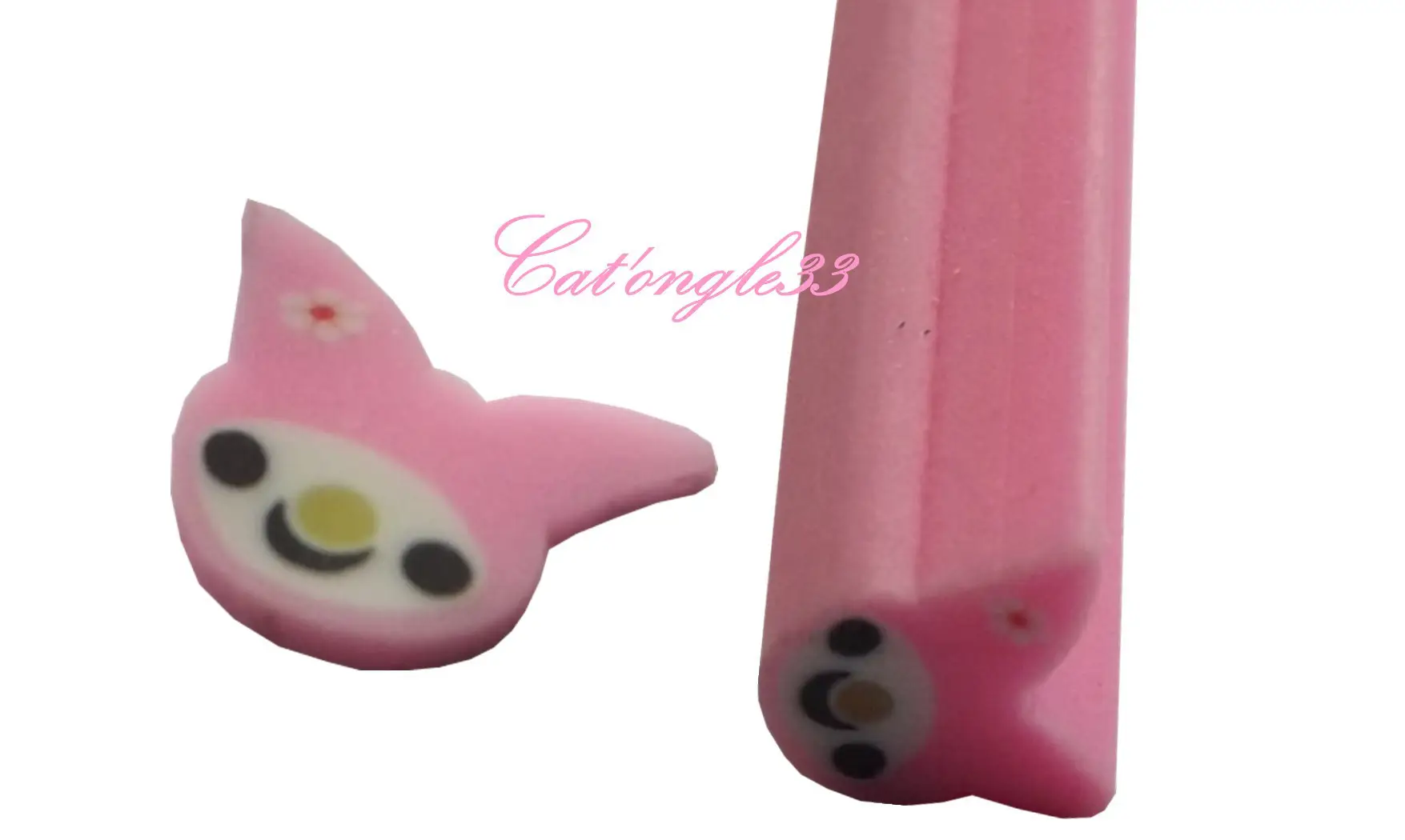 Baton fimo lapin rose