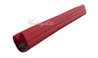 Baton fimo lapin rouge