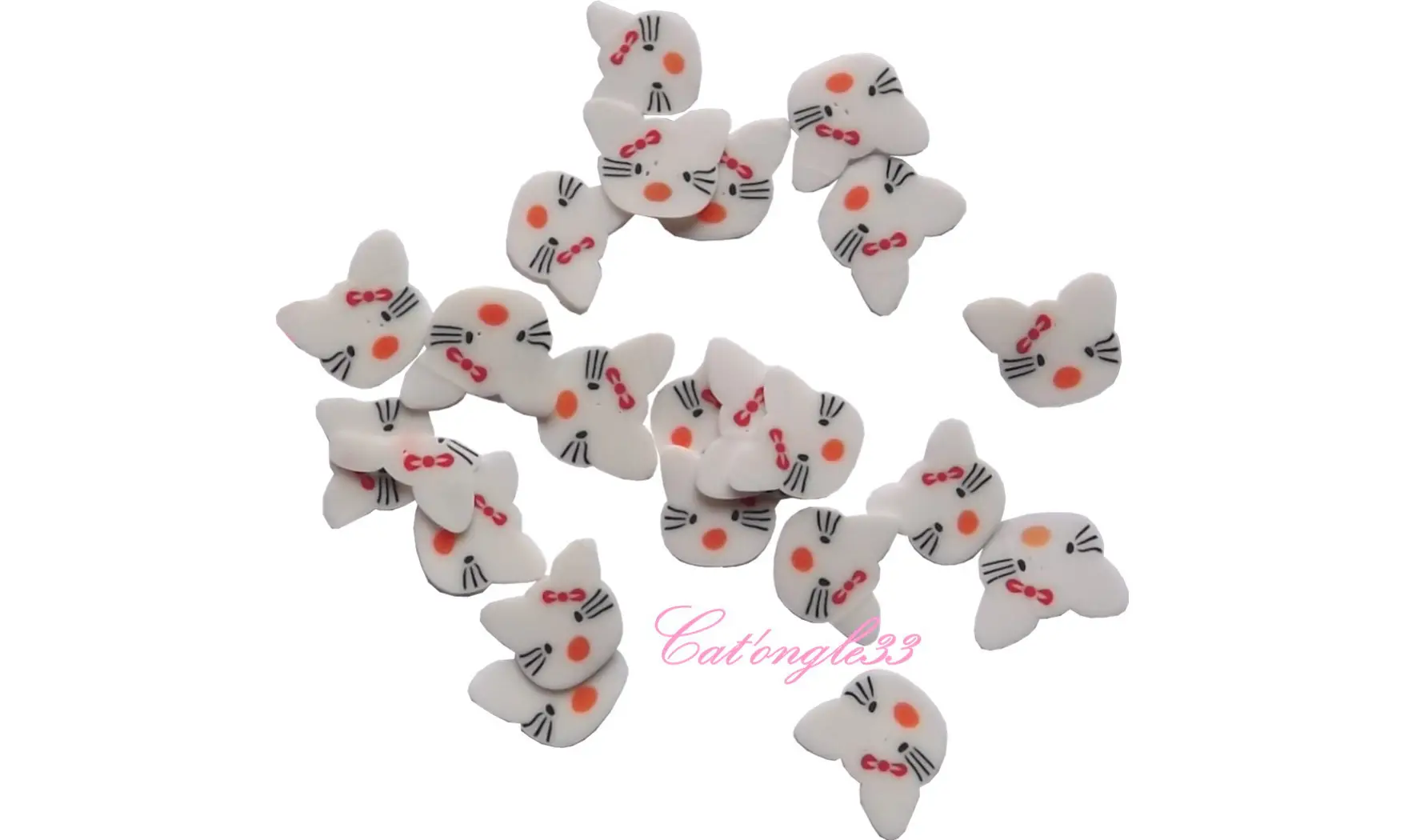 Sachet de fimo chat blanc
