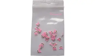 Sachet de fimo lapin rose