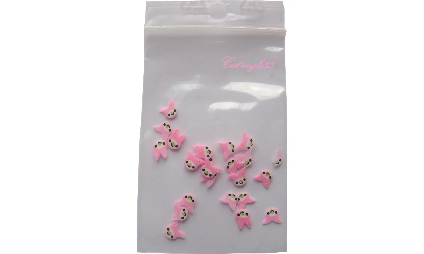 Sachet de fimo lapin rose