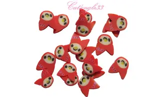 Sachet de fimo lapin rouge