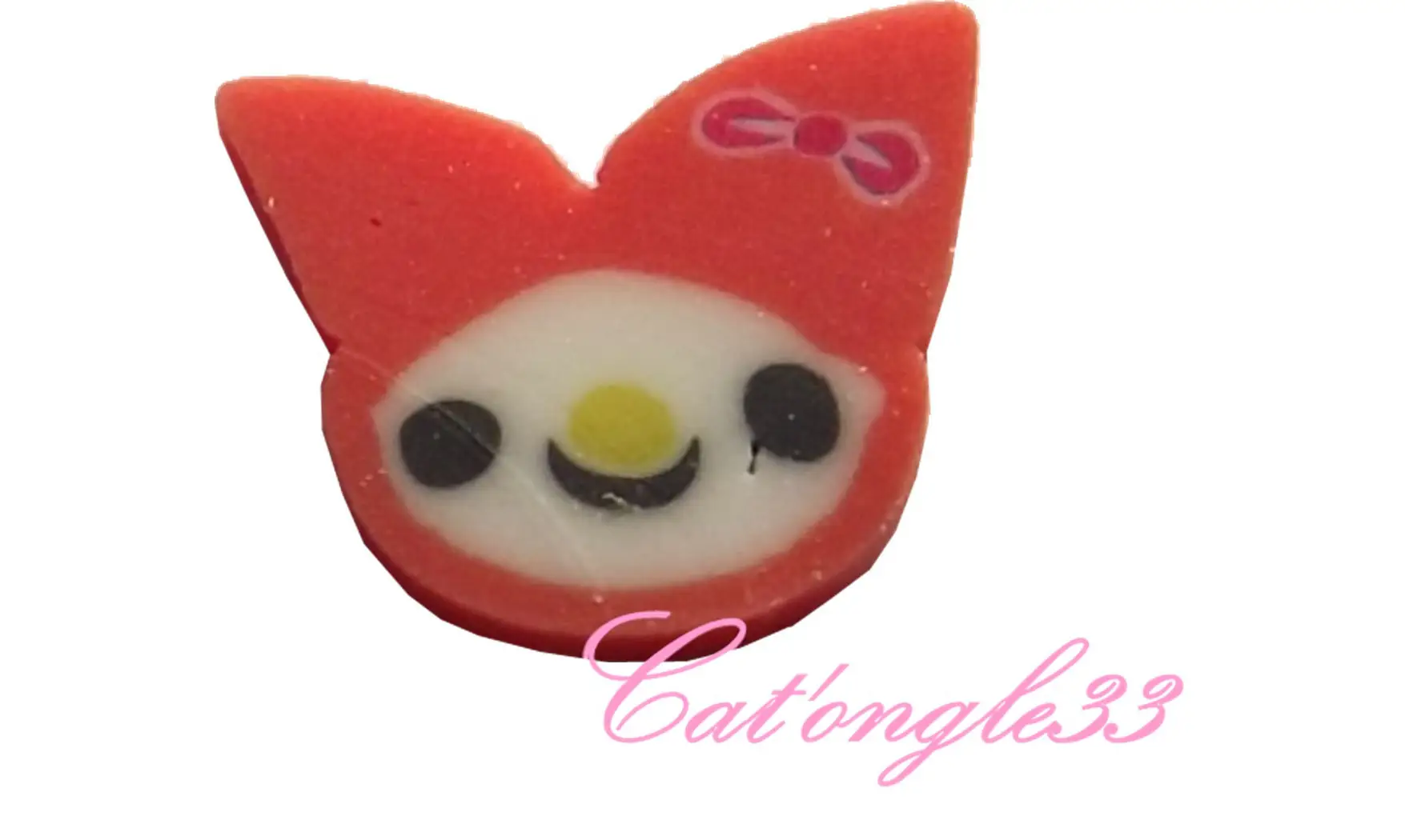Sachet de fimo lapin rouge