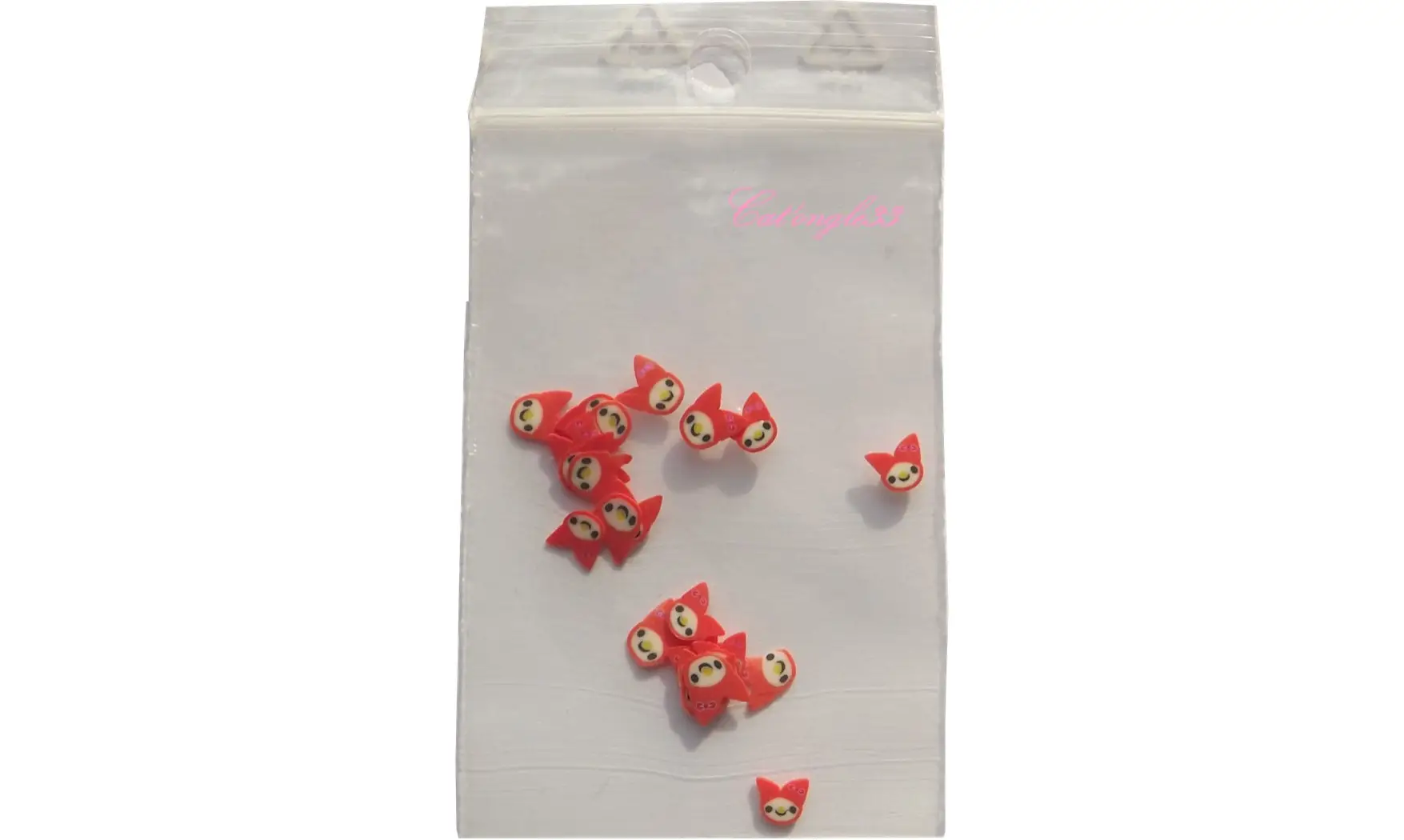 Sachet de fimo lapin rouge