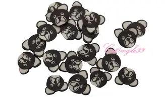 Sachet de fimo ourson noir
