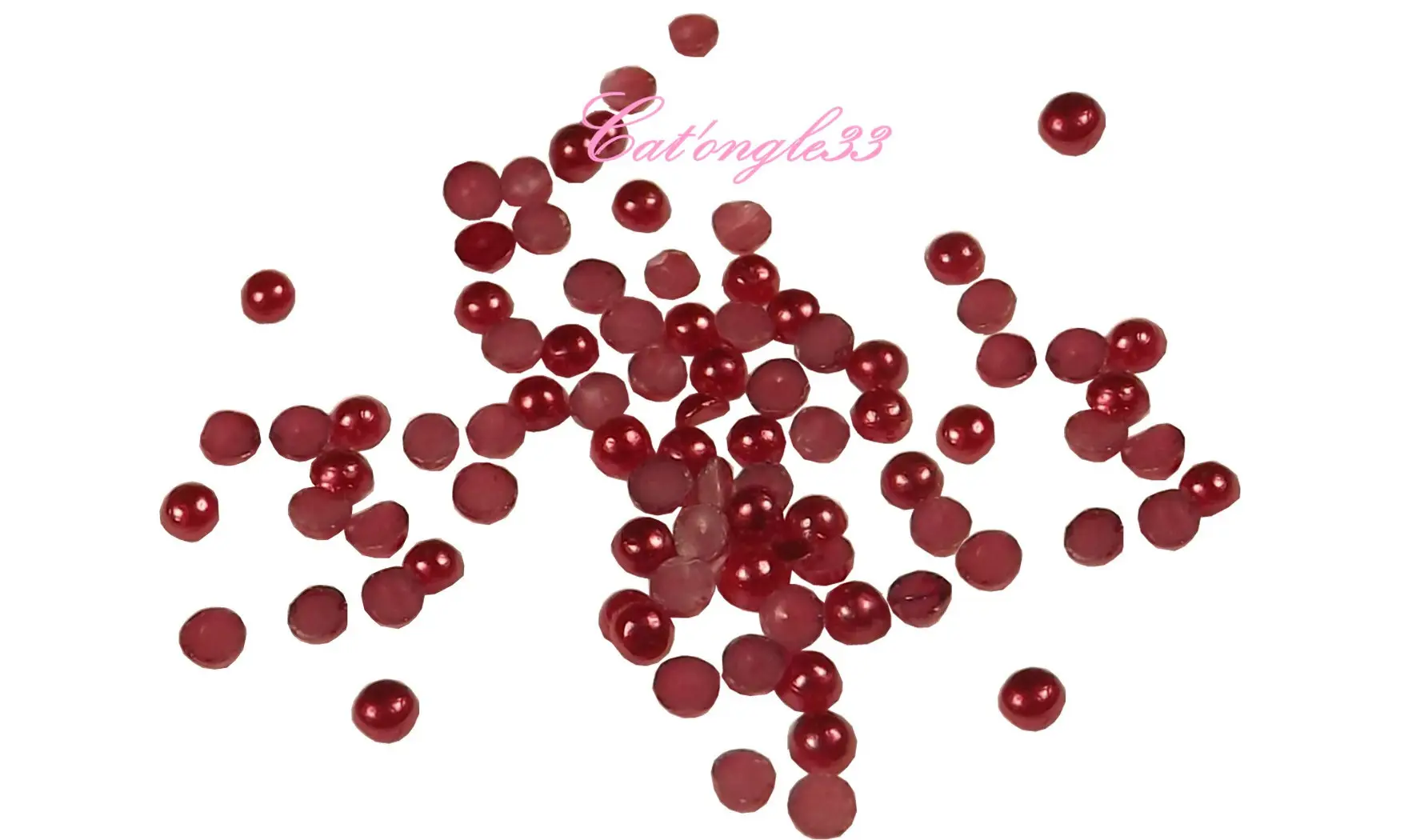 Demi perle bordeaux