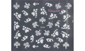 Stickers blanc brillant LZ66