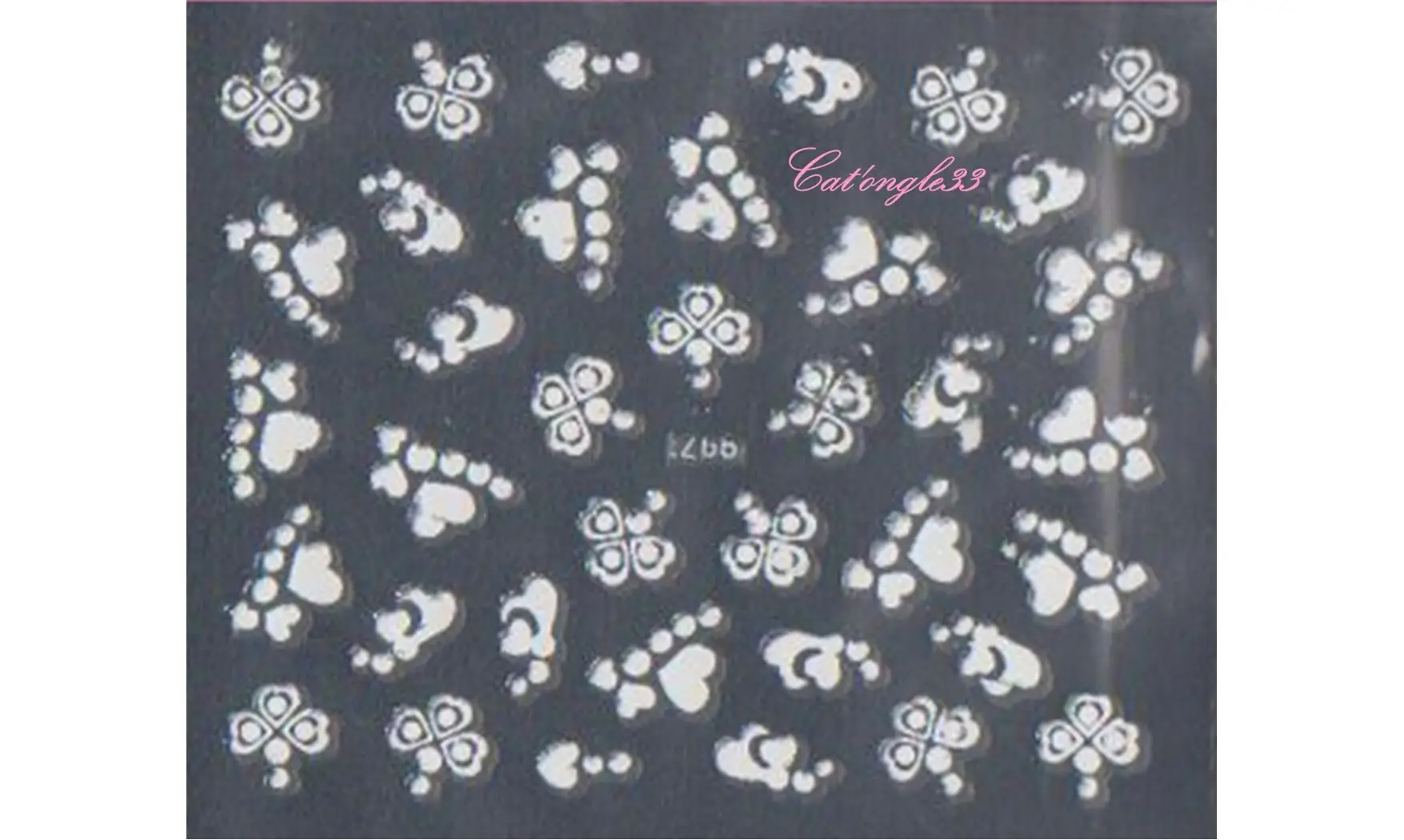 Stickers blanc brillant LZ66