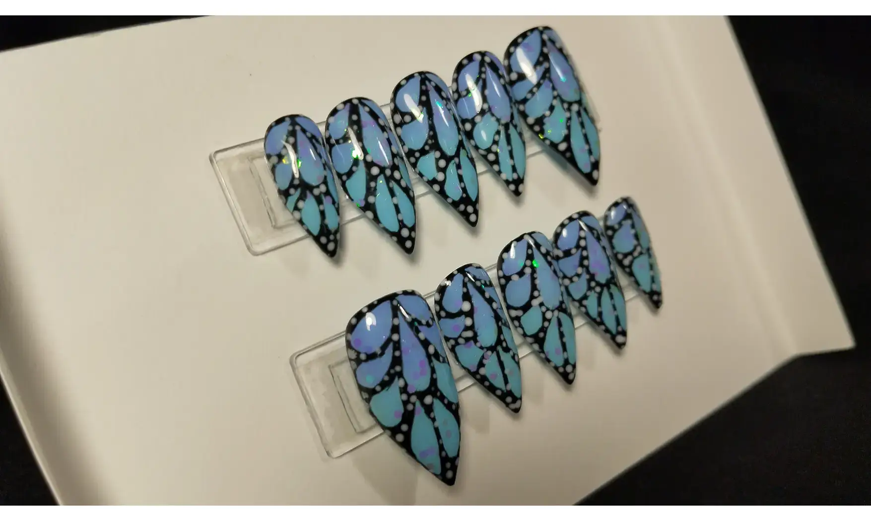 Press on nails Papillon - Taille M