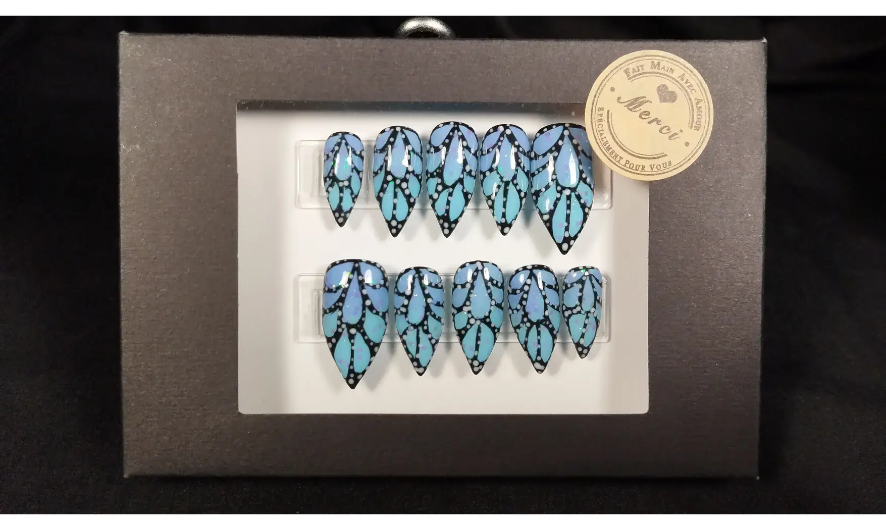 Press on nails Papillon - Taille M