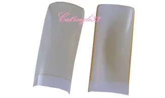 Capsules tips french jaune transparente