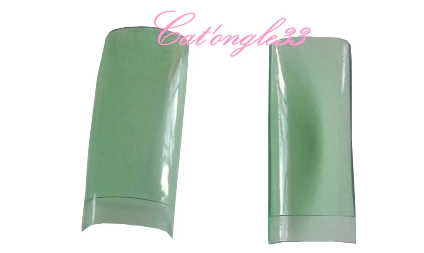 Capsules tips french verte transparente