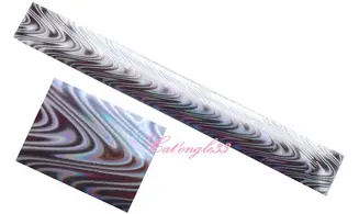 Foils ondulé argent nail art 20 cm