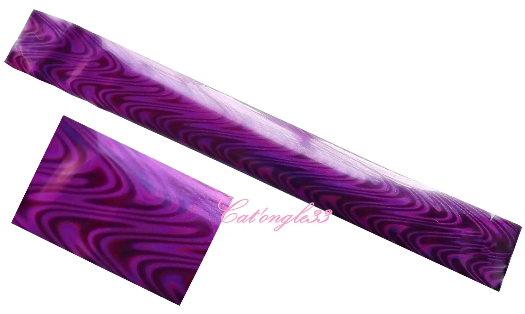 Foils ondulé fuchsia nail art 50cm