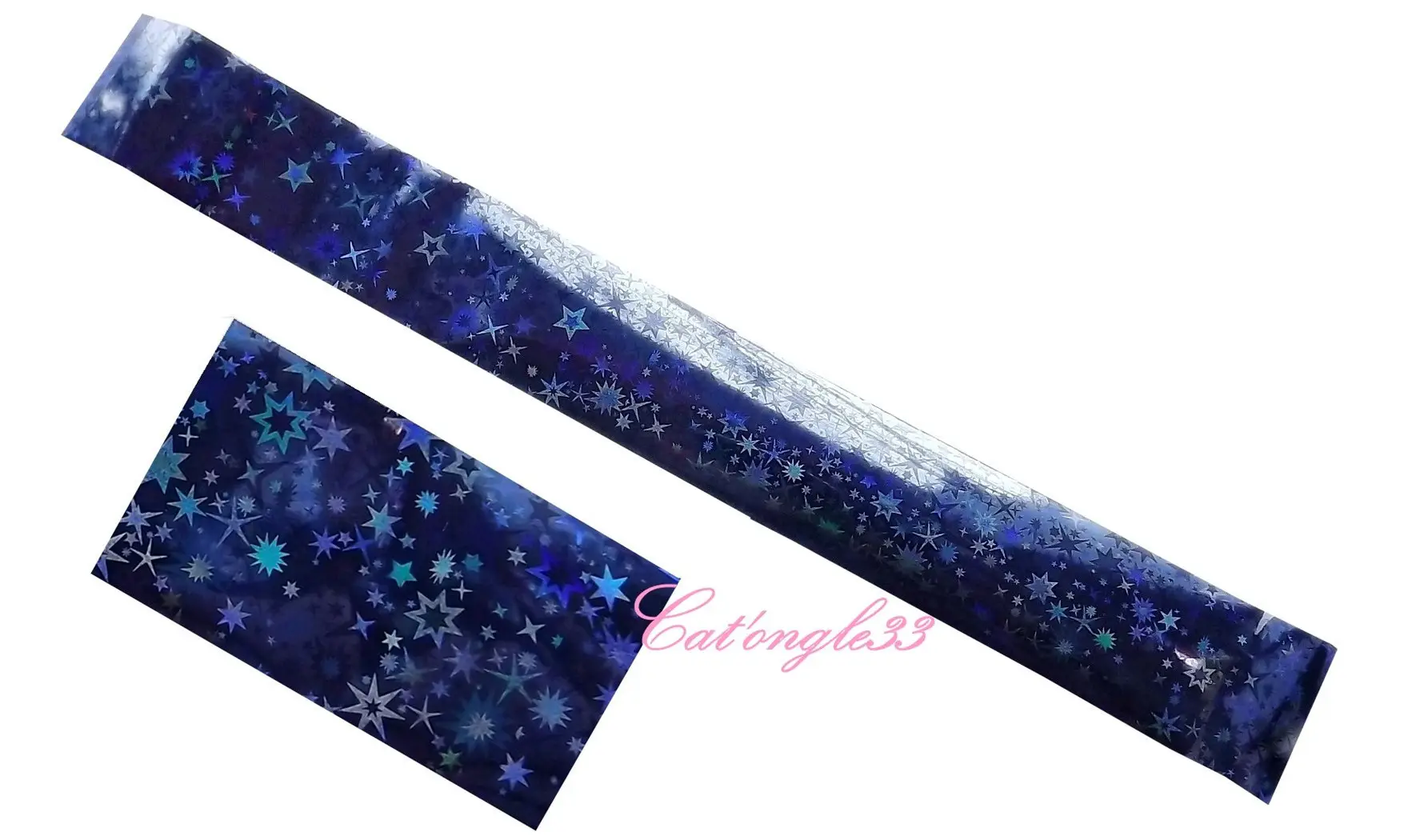 Foils étoile bleu nail art 50 cm