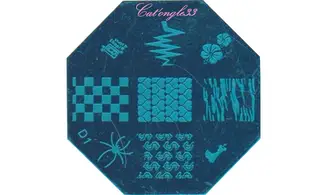 Plaque octogonal D01 stamping nail art