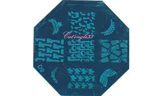 Plaque octogonal D09 stamping nail art