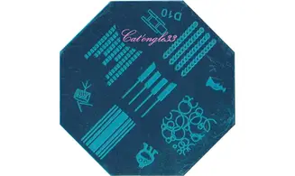 Plaque octogonal D10 stamping nail art
