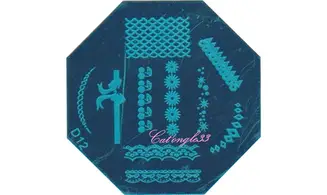Plaque octogonal D12 stamping nail art