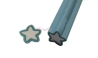 Baton fimo étoile bleu