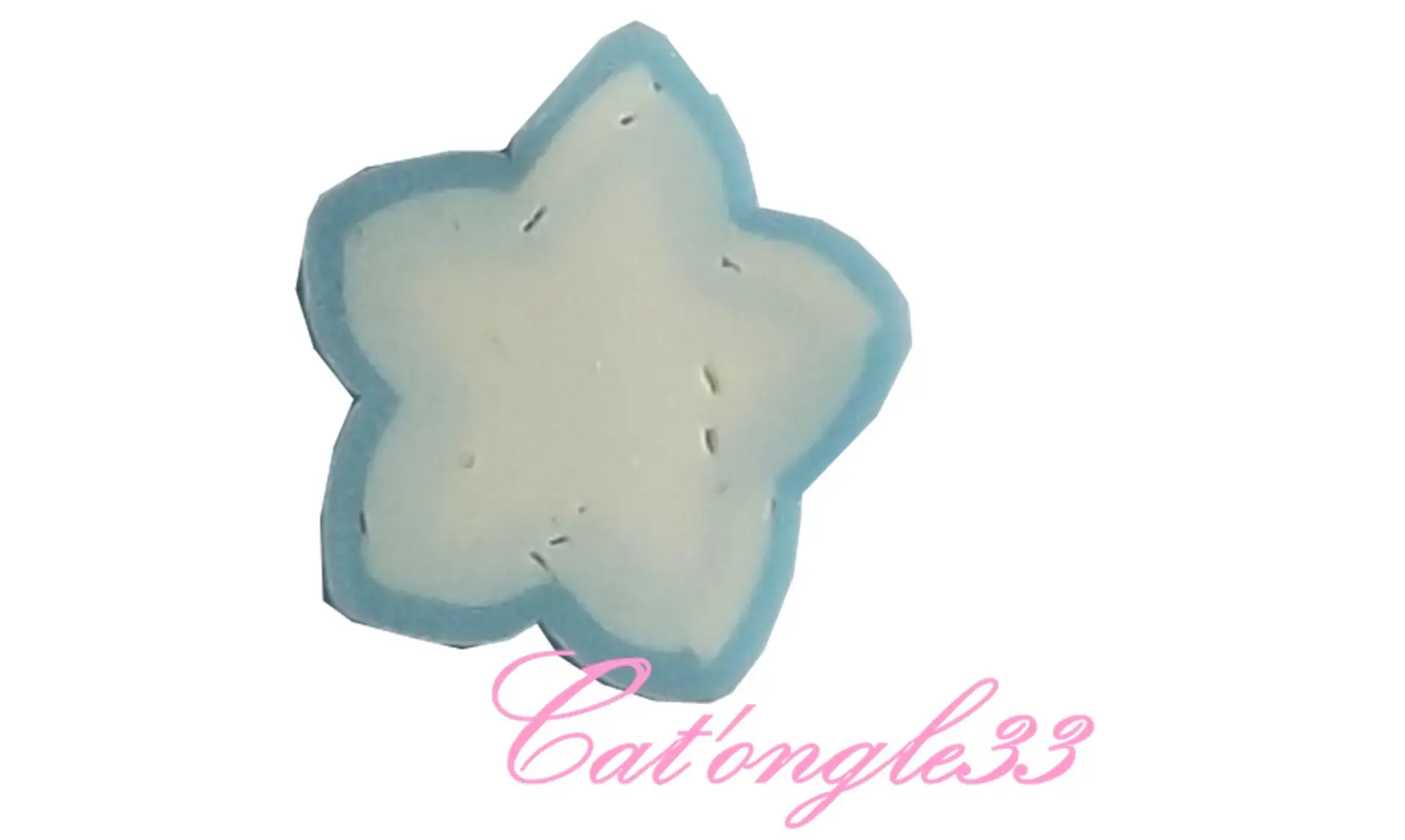 Baton fimo étoile bleu clair
