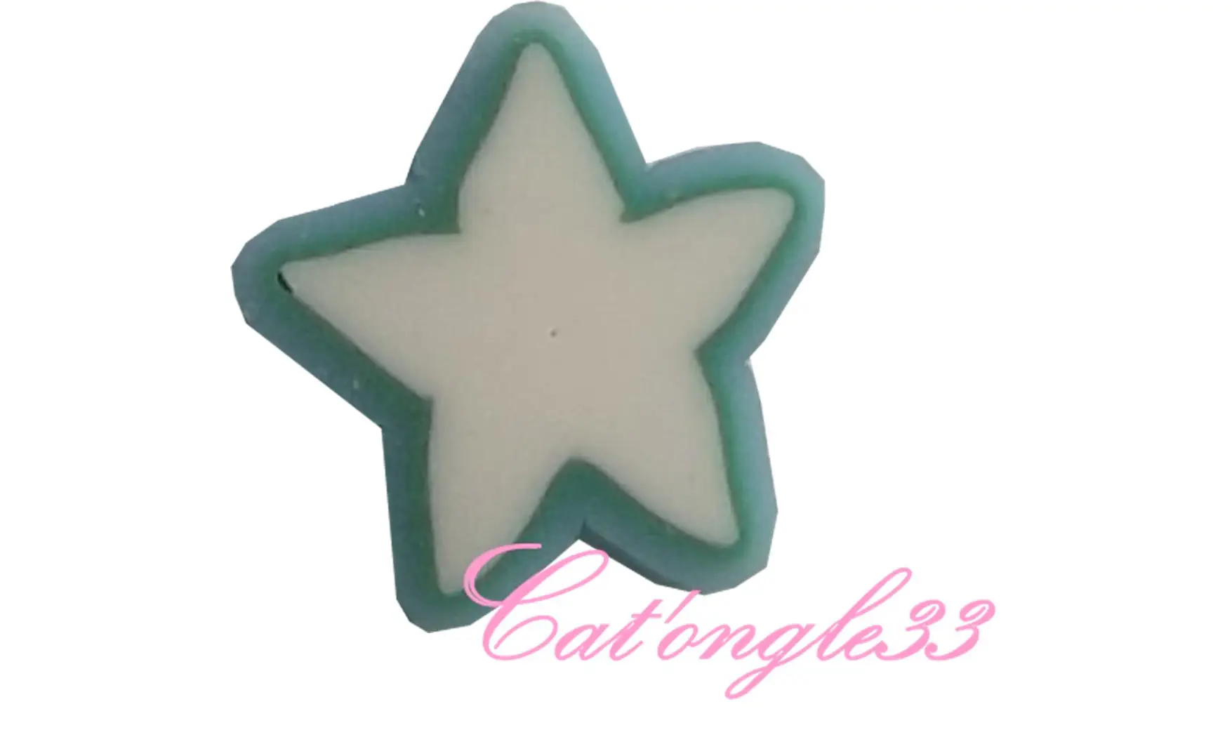 Baton fimo étoile bleu vert