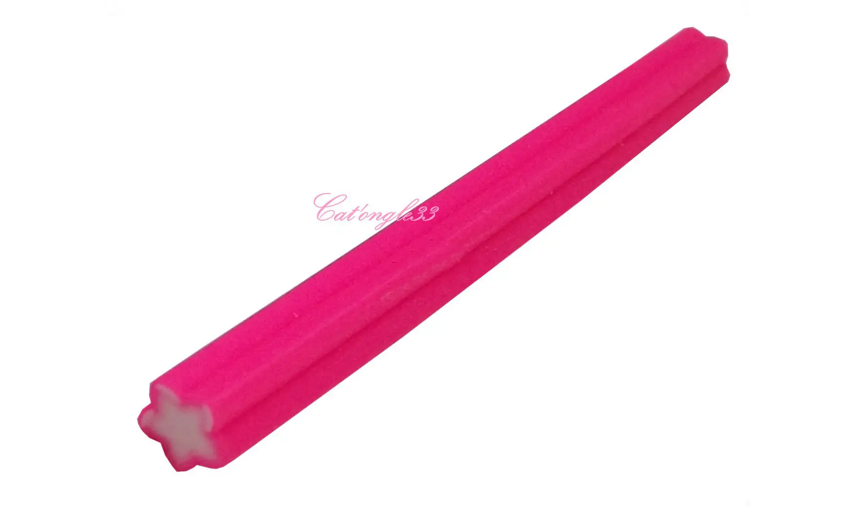Baton fimo étoile rose