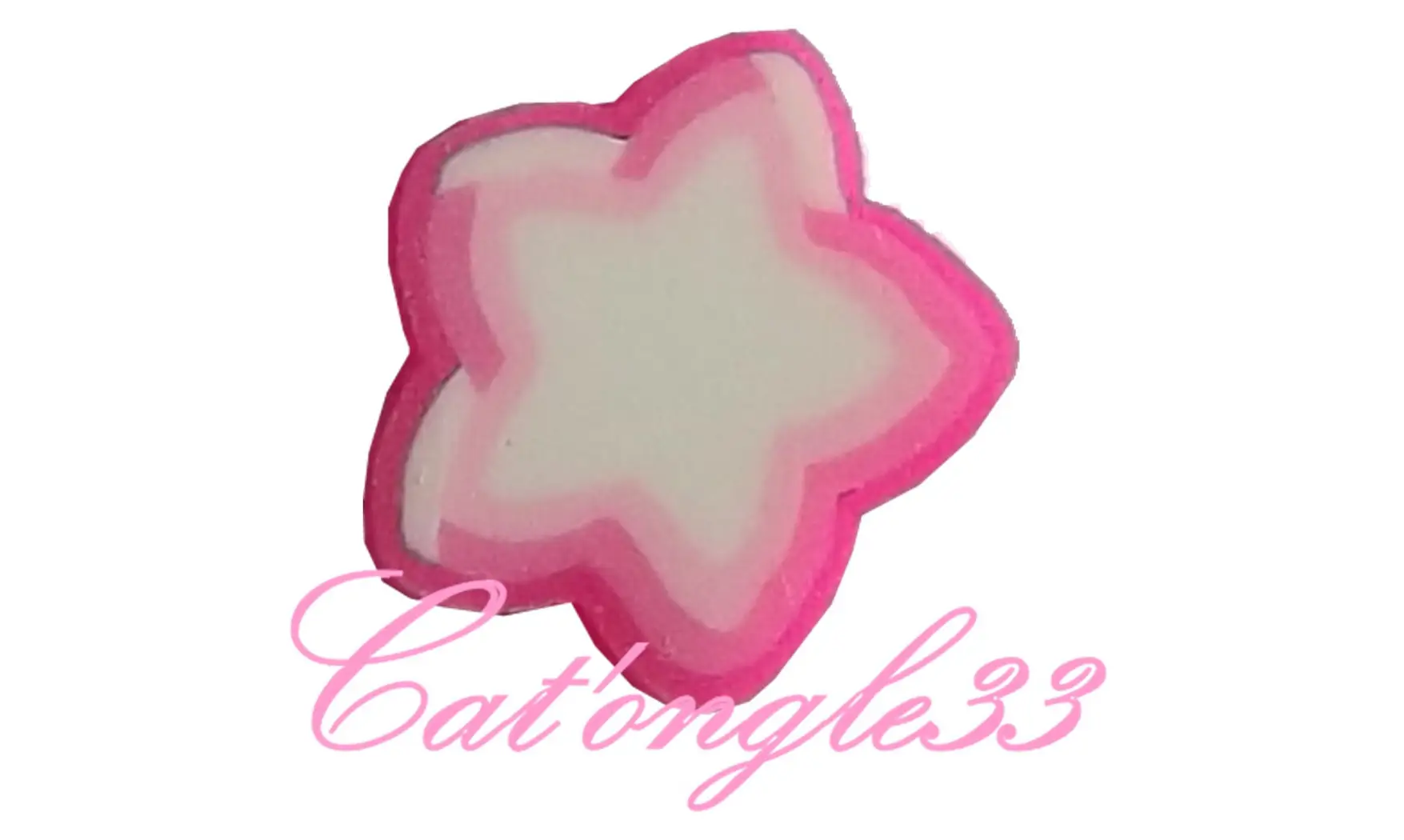 Baton fimo étoile rose