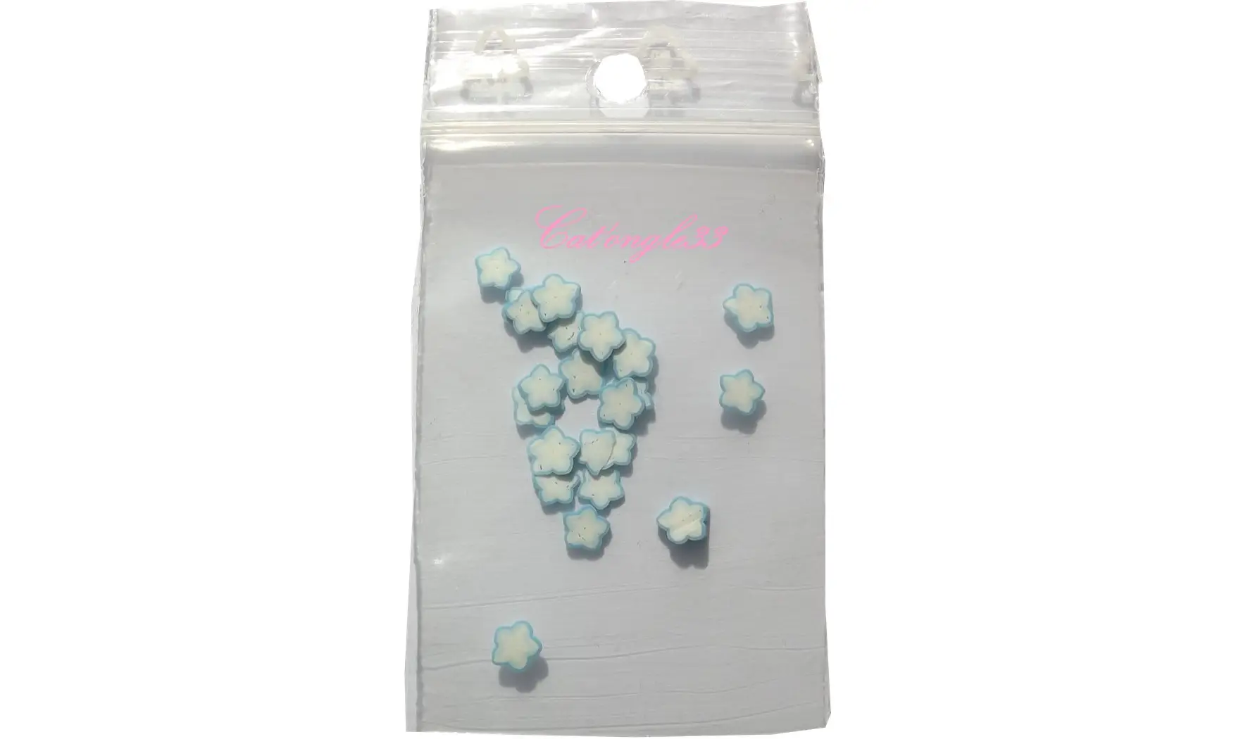 Sachet de fimo étoile bleu clair