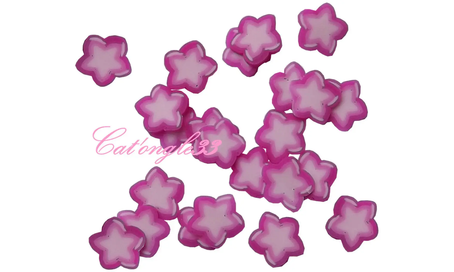 Sachet de fimo étoile fuchsia